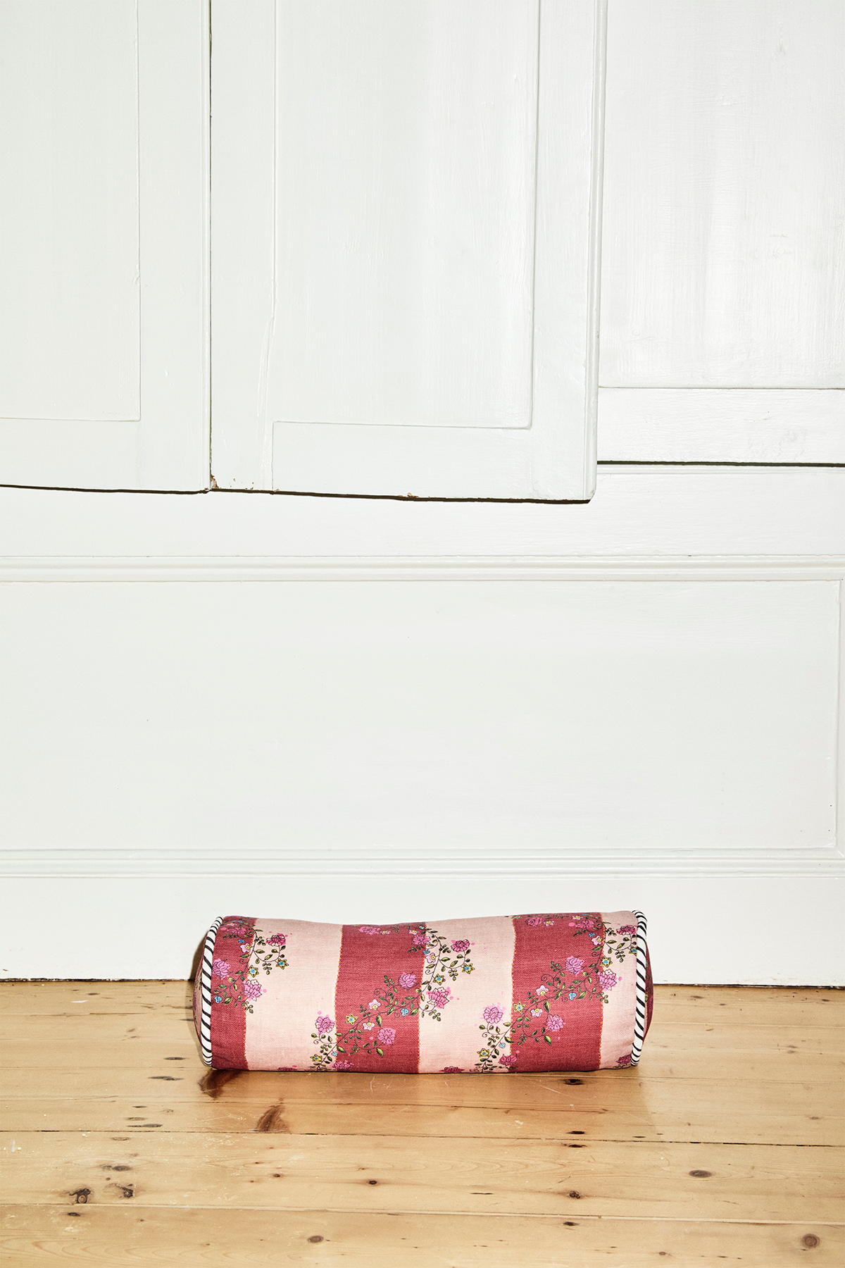 Bolster Cushion | Vine Blots in Crimson & Fuchsia Blaze