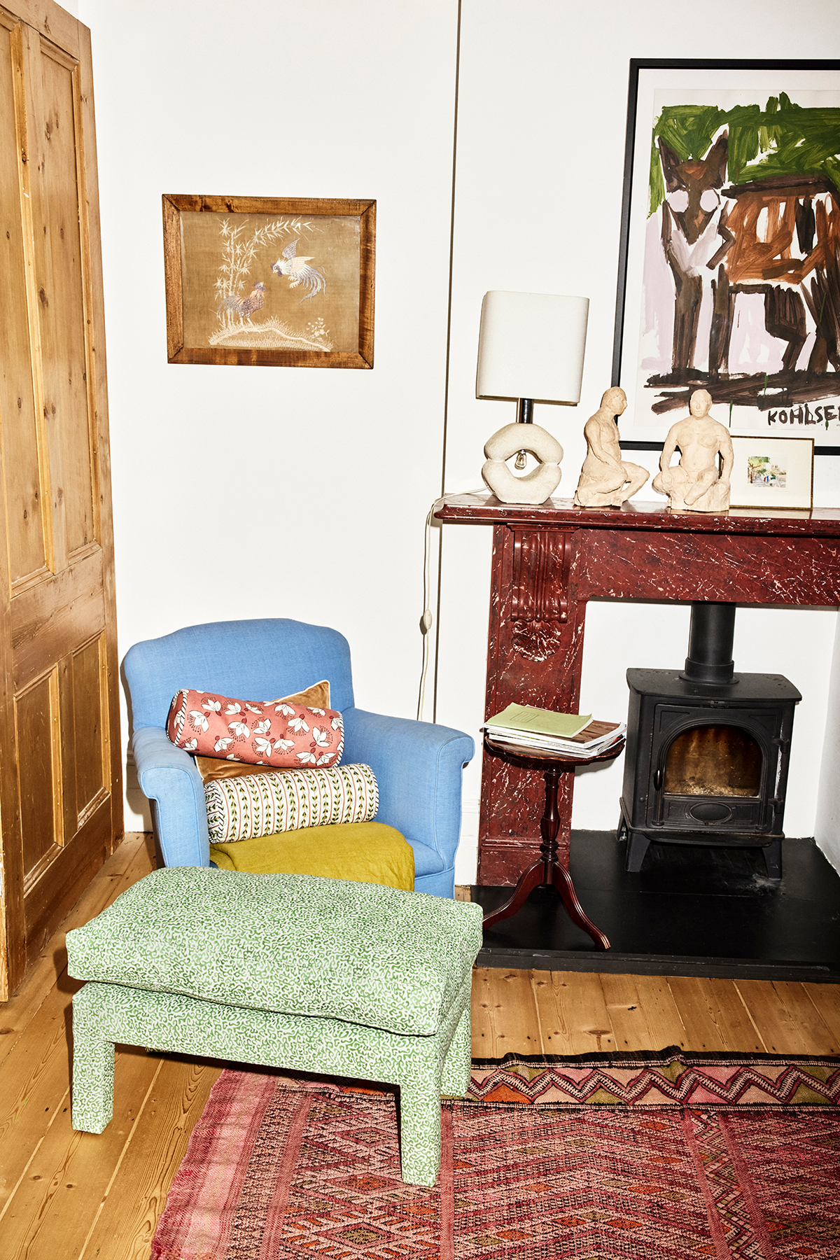 Bolster Cushion | Woolf in Dusky Blue