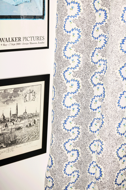 Floral Zigzag | Slate Blue