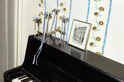 Floral Stripe | Midnight Truffle