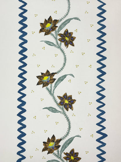 Floral Stripe | Midnight Truffle