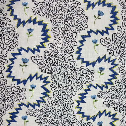 Floral Zigzag | Slate Blue