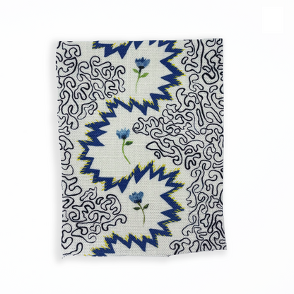 Floral Zigzag | Slate Blue