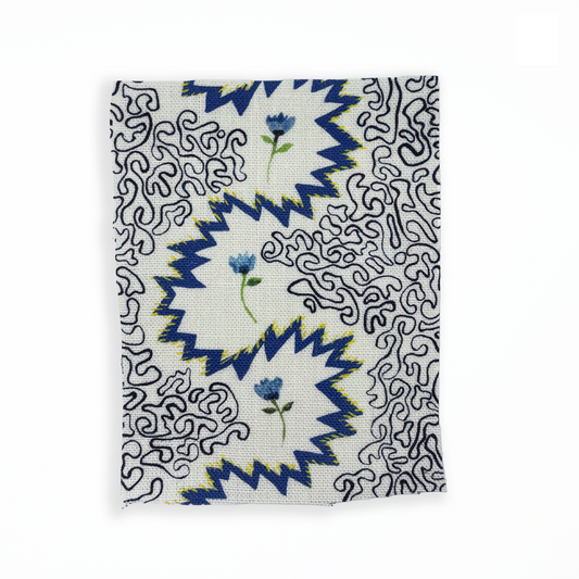 Floral Zigzag | Slate Blue