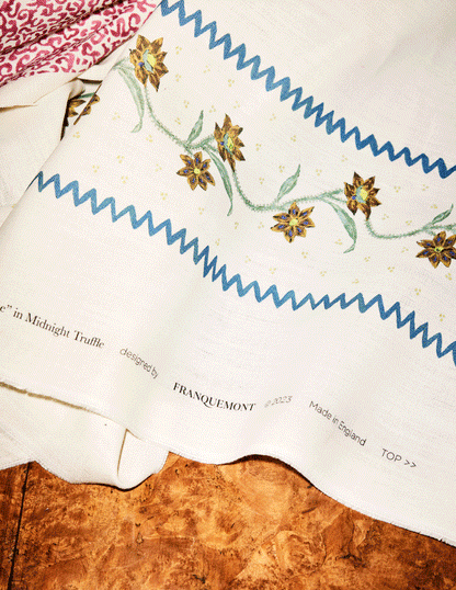 Floral Stripe | Midnight Truffle