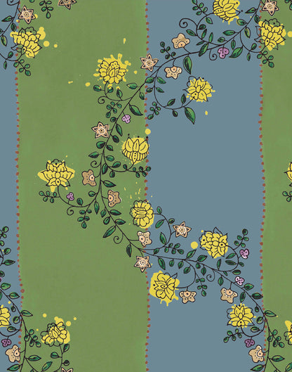 Vine Blots | Artichoke & Dusty Blue