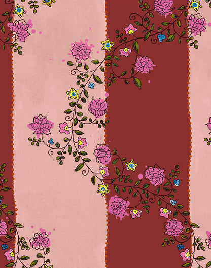 Vine Blots | Crimson & Fuchsia Blaze